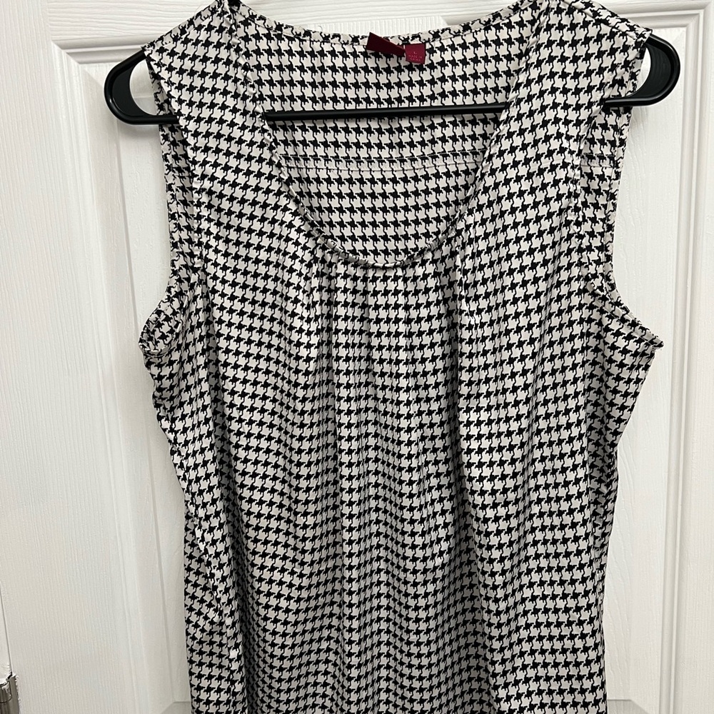 Black and white blouse, can be fancy, casual or business